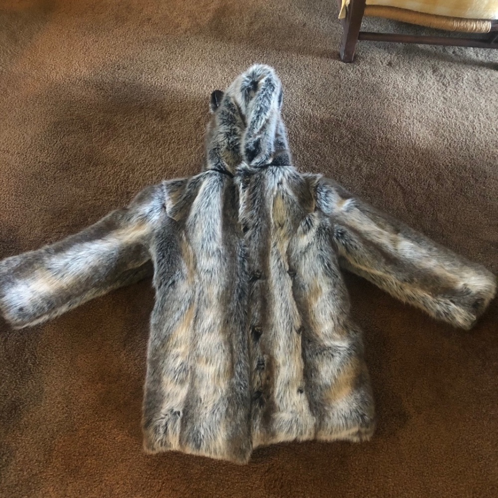 SpiritHoods Grey Wolf Coat with Ears Size Medium